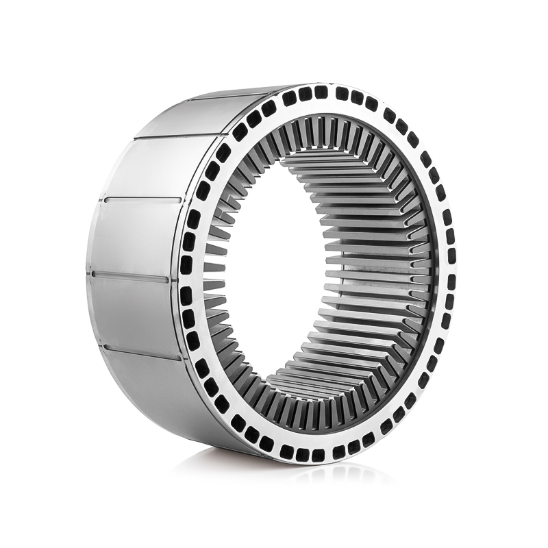 Tractiemotorstator en rotorkern